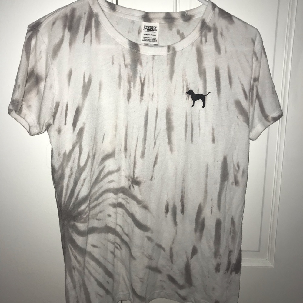 pink victoria secret marble grey and white shirt